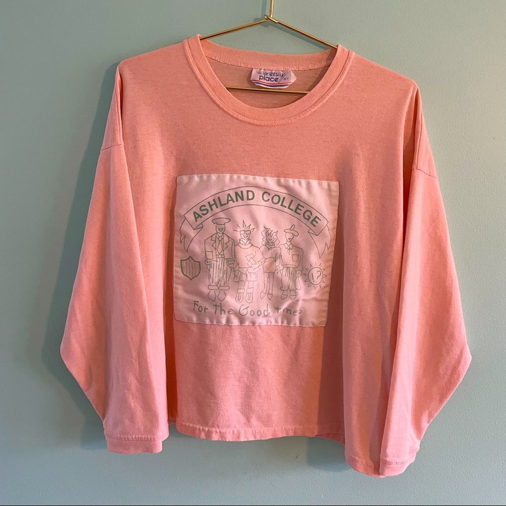 Ashland College Sweatshirt University 80s Oversized Cute Kawaii Pastel.